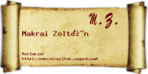 Makrai Zoltán névjegykártya