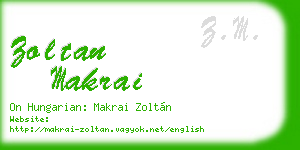 zoltan makrai business card